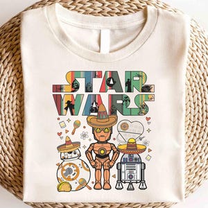 Disney Star Wars R2-D2 Bb-8 C-3Po Shirt, Darth Vader Shirt, Galaxy&#39;s Edge Shirt, Star Wars May The Force Shirt, Star Wars Characters Shirt