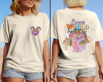 Dubbelzijdig Disney-shirt verzinsel, Disney Epcot-shirt verzinsel, Disney Purple Dragon-shirt, shirt One Little Spark, shirt verzinsel, Magic Kingdom-T-shirt
