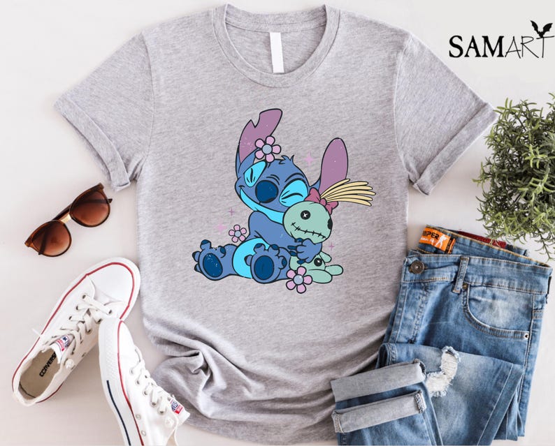Disney Stitch Two-Sided Shirt, Cute Stitch Lover Tee, Disney Lilo & Stitch Matching Shirt, Disney Girls Trip Shirt, Lilo and Stitch Shirt image 2