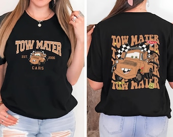Disney tvåsidiga Tow Mater Cars-tröja, Pixar Mater-tröja, Piston Cup Legend-tröja, Disney Cars-tröja, Disney Tow Mater-tröja, McQueen Cars-tröja