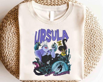 Camiseta de los villanos de Disney, Ursula La Sirenita, camiseta a juego con citas de la bruja del mar, Ursula, camiseta de los villanos de Disney, camiseta de Disney Magic Kingdom