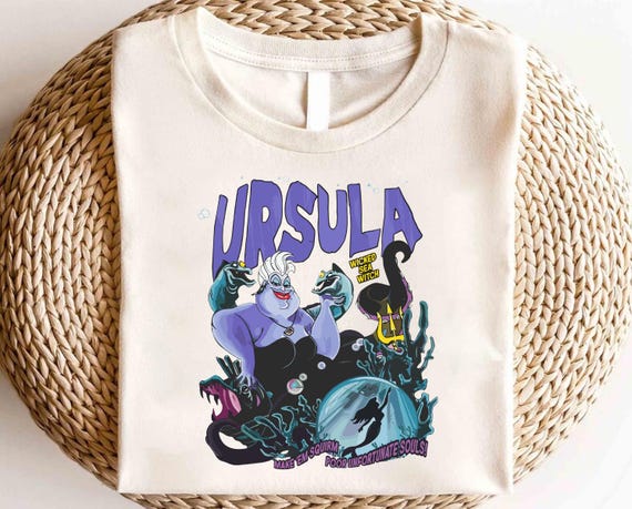 ディズニーヴィランズ アースラ リトルマーメイド シャツ、海の魔女