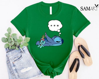 Camisa de punto pensativo de Disney, camisa de Lilo y Stitch, camisa de la familia Disneyland, camisa de viaje de Disney, camisa de punto, camisa de punto de Disney