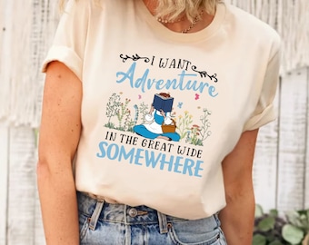 どこか広い広い場所で冒険がしたいシャツ、プリンセスベルシャツ、ベルブックシャツ、美女と野獣シャツ、美女と野獣シャツ