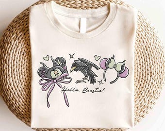 Camiseta vintage de Disney con retrato de Maléfica, camiseta de villanos de Disney con La Bella Durmiente, camiseta de vacaciones de Disney, camiseta del Reino Mágico, camiseta de viaje de Disney