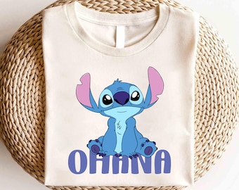 Camiseta de Disney Lilo y Stitch: Amigos, Camiseta de Disney Stitch, Camiseta de Ohana de Stitch, Camiseta de Ohana significa familia, Camiseta del Reino Mágico, Camiseta de Hawái