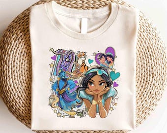 Princess Jasmine Shirt, Vintage Disney Comfort Colors Shirts