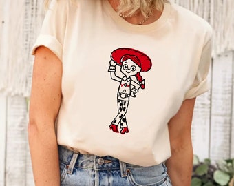 Disney Pixar Toy Story Jessie Camisa a lápiz, Camisa Toy Story, Toy Story Jessie y Bullseye Tee, Camisa de película Toy Story, Camisa Disney Jessie