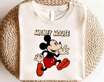 Camiseta retrô do Mickey Mouse, camiseta do Mickey da Disney, camiseta vintage do Mickey, camiseta clássica do Mickey, camiseta Magic Kingdom, camiseta com pose do Mickey Mouse da Disney