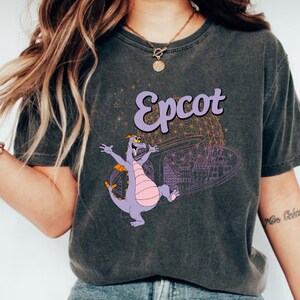 Disney Epcot Shirt, Epcot Disneyworld Shirts, Epcot Shirt, Purple Dragon Shirt, Vintage Walt Disney World,Disney World Figment Epcot Shirt