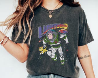 Camiseta de Buzz Lightyear de Toy Story de Disney, camiseta de personajes de la película Toy Story, camiseta de Buzz Lightyear, camiseta de Toy Story Infinity and Beyond, regalo de cumpleaños