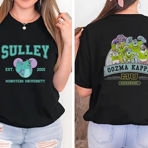 Disney Monsters Sulley Oozma Kappa Two-Sided Shirt,Disney Monsters University Shirt,Monster Inc Shirt,Mike Sulley Boo Tee,Disney Movie Shirt