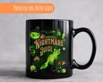 Spooky Cute Mug Gift for Mother Day Coffee Mug Birthday Gift Idea Funny Gift for Grandmother Creepy Halloween Cup Skull Unique Gift Idea