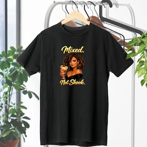 Mixed Not Shook Shirt, Biracial Pride Tee, Mixed Race Woman Graphic Tee, Confident Mixed Girl Shirt, Clapback Culture Shirt, Curly Quinn Top