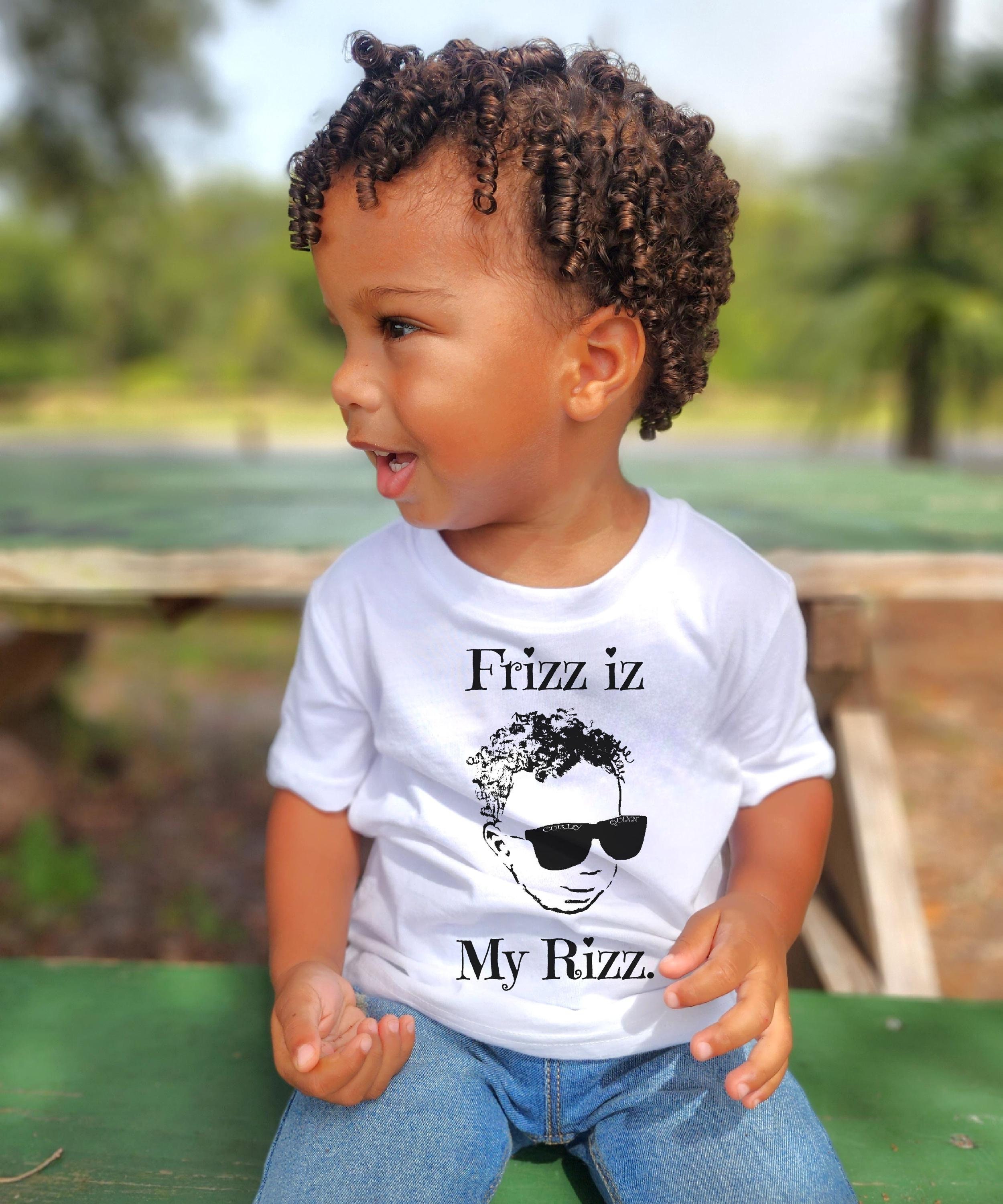 Frizzy Curly Hair Toddler Tee - Mixed Baby T-shirt for Long-haired