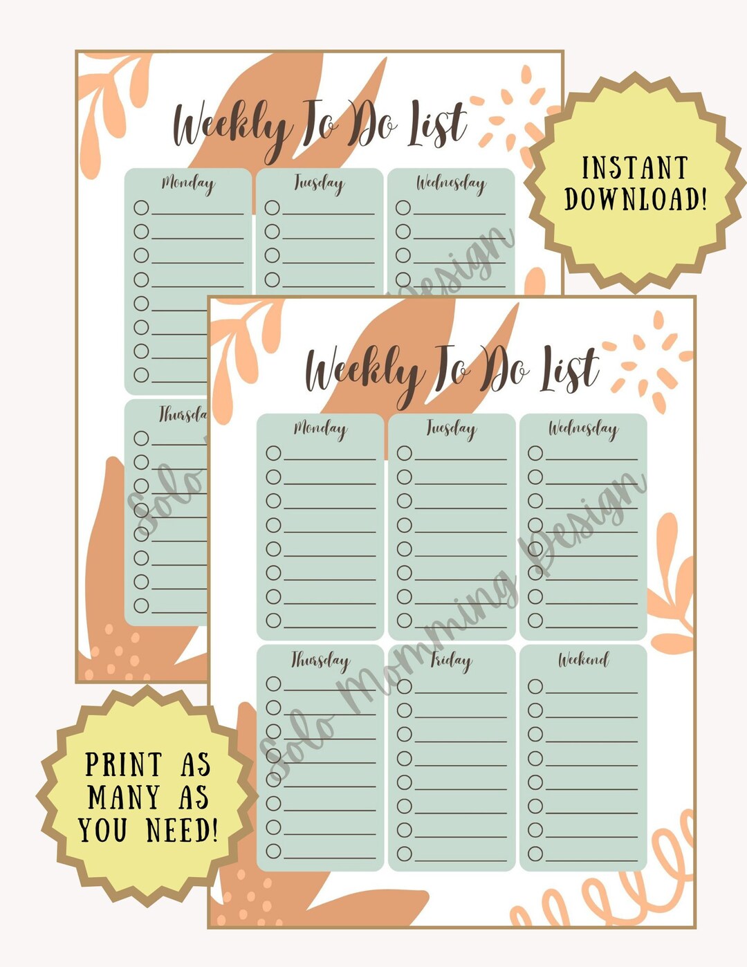 To Do List Printable | Digital Download Task Chart | Instant Download ...