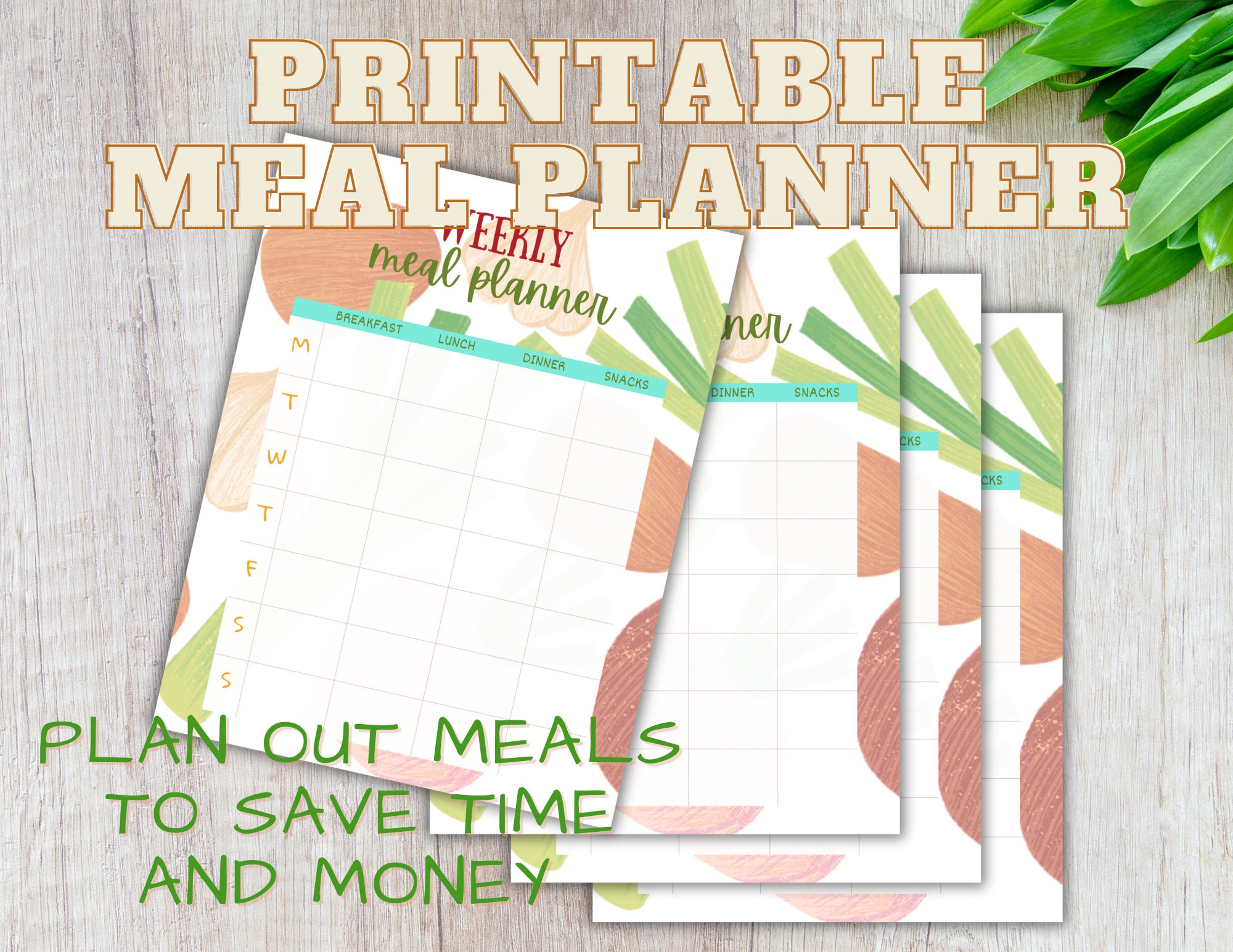 Meal Planner Printable | Meal Tracker | Food Journal | Meal Prep ...