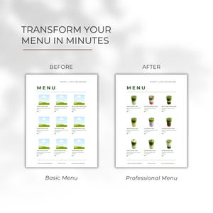 Matcha Menu Pricelist Template | Minimalist Cafe, Home Business | Printable & Digital Menu Design | Canva Editable image 9