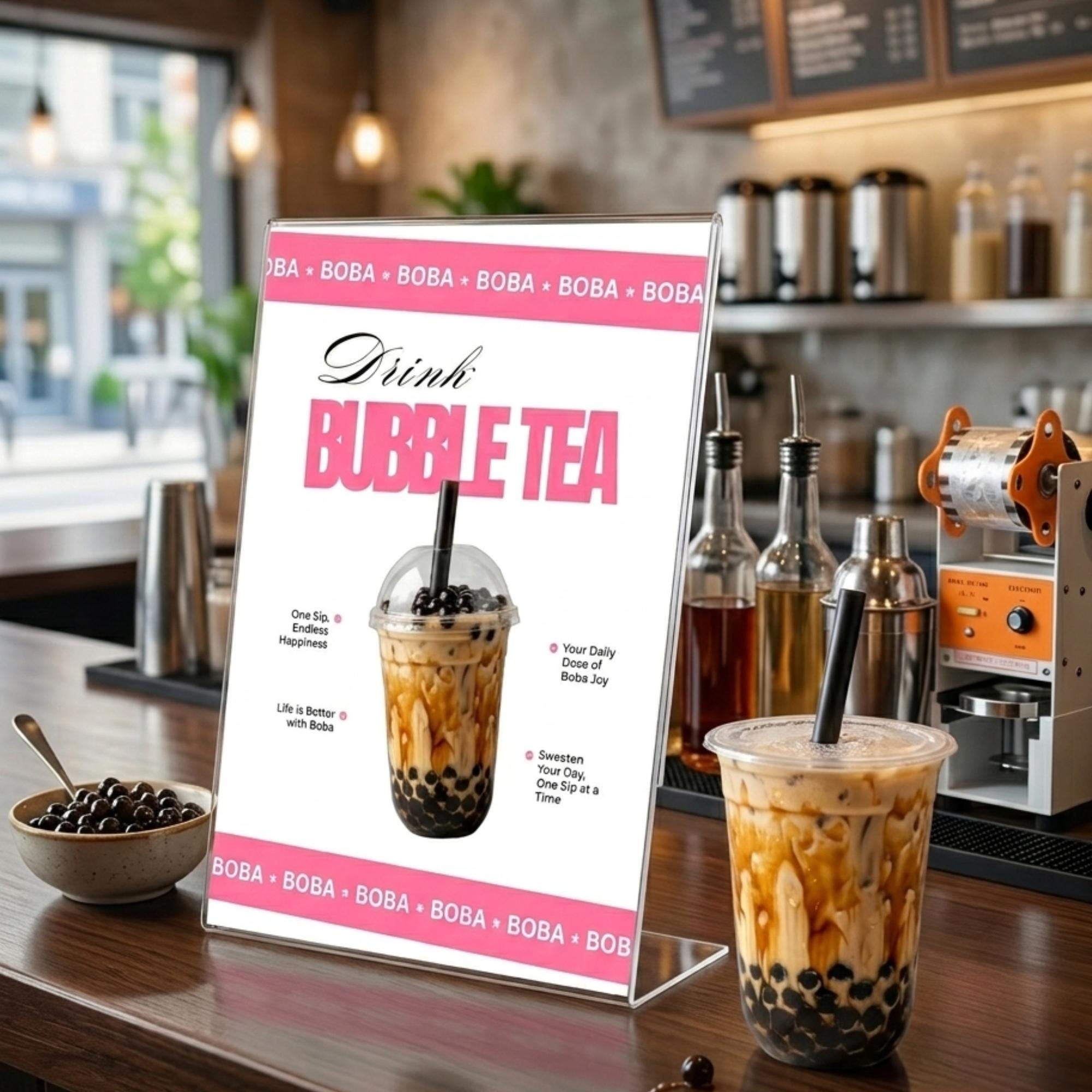 Editable Bubble Tea Menu Template, Boba Drink Price List (instant ...