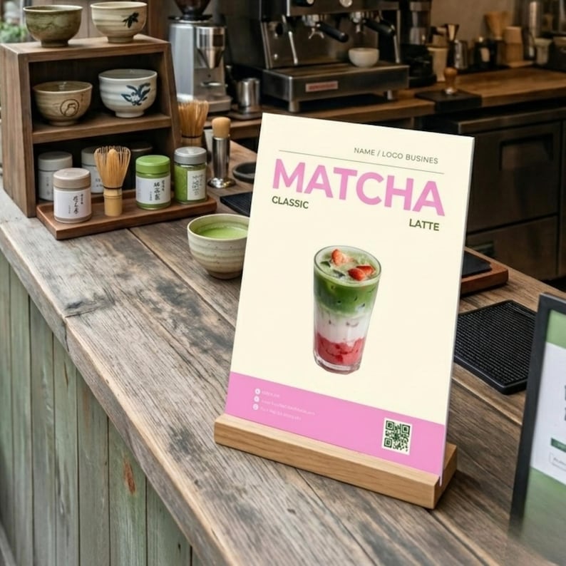 Pink Matcha Menu Templates | Canva Cafe Price List (Digital Download) image 8