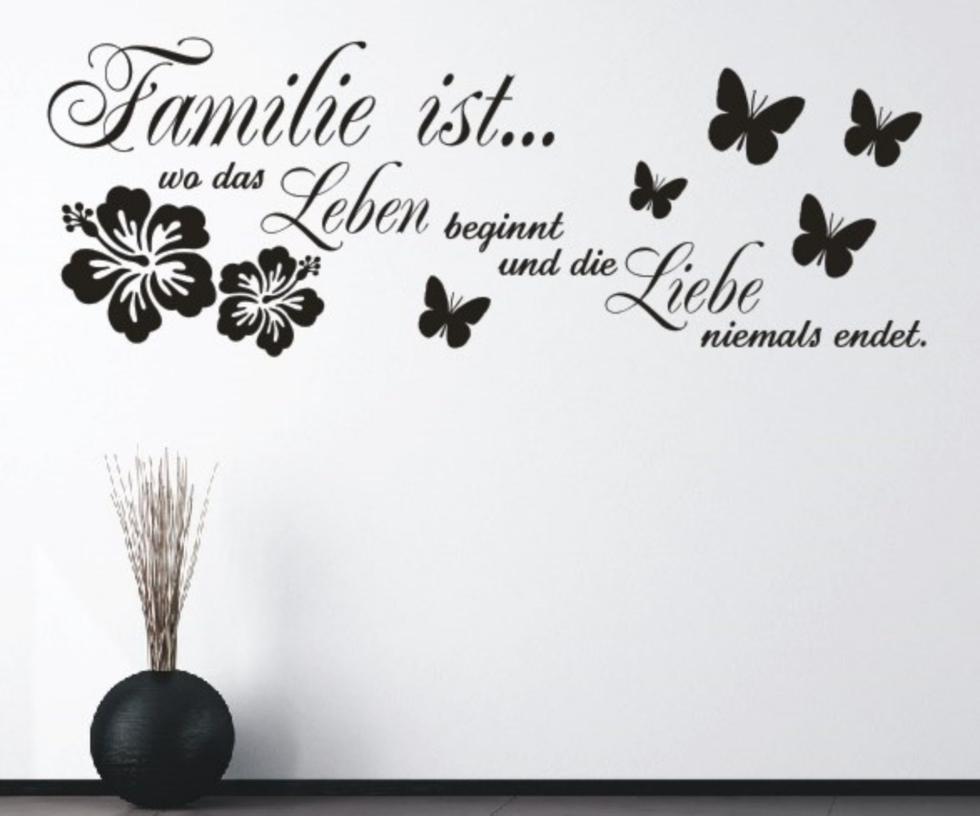 Wandtattoos für die Familie Wandtattoo Wohnzimmer Spruch - Familie ist wo das Leben beginnt und die