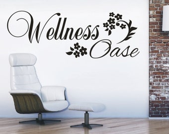 Wandtattoo Wohnzimmer Spruch - Wellness Oase - Wandsticker & Wandaufkleber Sprüche für Wohnstube, Schlafzimmer oder Badezimmer