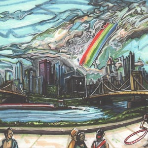 Pittsburgh New panoramic view! (Print)  Limited edition only 100 total made.