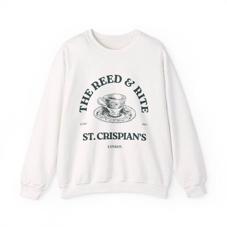 Emma M Lion Sweatshirt mit Rundhalsausschnitt - Reed and Rite in St Crispian's, London, bestes Merch-Geschenk für Bücherfans, Vintage-Vibe des viktorianischen Zeitalters Bild 2