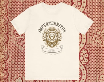 Emma M Lion Gift T shirt, Unselected Journals Tee, Beth Brower Fan, Imperterritus top, Classic Literature Reader, Jane Austen, Bookish Merch