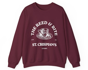 Bluza z okrągłym dekoltem Emma M Lion - Reed and Rite w St Crispian's w Londynie, najlepszy gadżet dla fanów książek, klimat vintage z epoki wiktoriańskiej