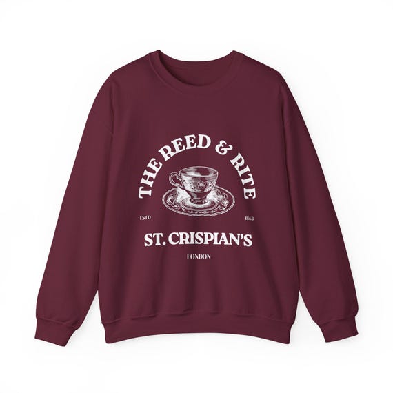 Emma M Lion Crewneck Sweatshirt - Reed and Rite in St Crispian's, London, best merch gift for book fans, Victorian Age vintage vibe
