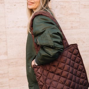 Tote Bag , Puffer  Bag , Shoulder Bag With Zipper , Perfect For Everyday Stylish Bag , Gift For Her