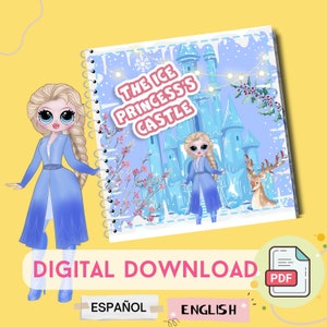 Printable DIY project ICE Dollhouse with Paper Doll Busy Book & Activities for Kids