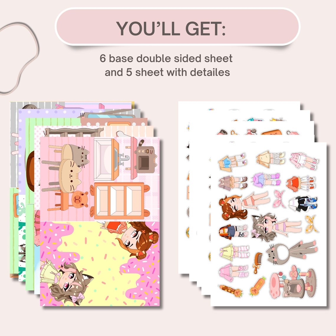 Paperdoll House Printable | Printable Paper Doll | Quiet Book Kids ...