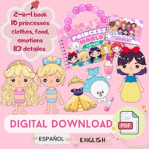 Paper doll avatar world|  Printable toca boca  | Toca boca quiet book | Digital download
