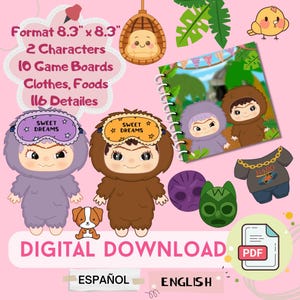 Casa de muñecas imprimible / Libro tranquilo / Libro de actividades / Descarga digital