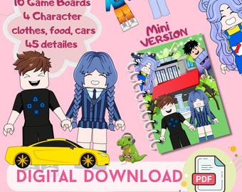 Paper Game | Printable Paper Doll | busy book | Digital download