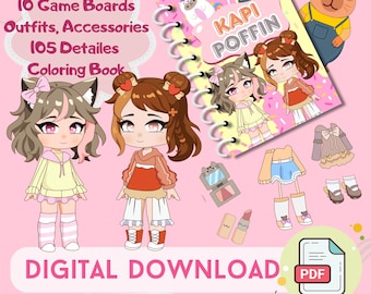 Paperdoll Haus Printable | Druckbare Papierpuppe | Quiet Book Kids Aktivitäten und Handwerk | Digitaler Download
