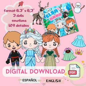 Printable toca boca paper doll | Toca boca quiet book | Avatar world busy book | Digital download