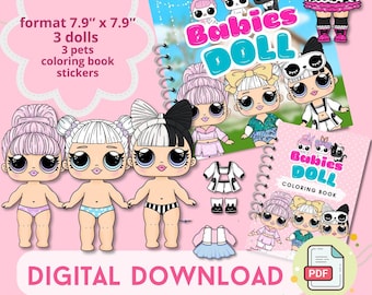 Printable Paper Dolls: Dollhouse Busy Book (Digital Download)