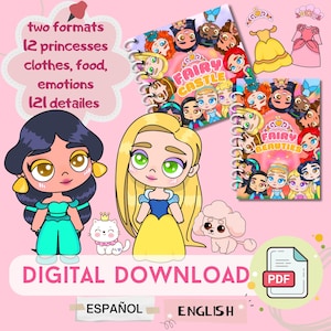 Bambola di carta stampabile / Libro tranquillo Toca Boca / Libro attivo Avatar World / Download digitale