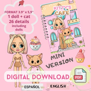 Ausdruckbares Papierpuppenhaus- Kinder beschäftigt Buch |Druckbare Papierpuppe | Dauther Geschenke | Montessori Spielzeug | Digitaler Download
