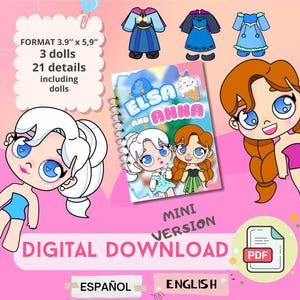 Printable Toca boca | paper doll Toca Boca | Quiet Book | Gift for Ages 3-7  | Digital download