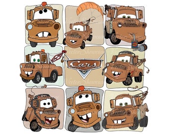 Retro Tow Mater Kühlerfedern Png, Tow Mater Png, Retro Mater Png, Mater Png, Mater Shirt, Autos Png, Digitale Datei, Nur Png