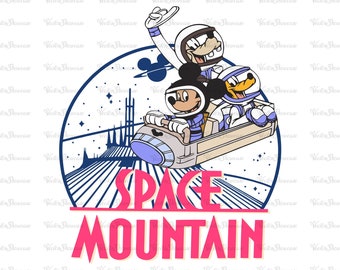 Mouse And Friends Space Mountain Png, Space Mountain Png, Retro Mouse Png, Astronaut Mickey Svg, Mickey Shirt Png, Family Trip Png, Only Png