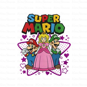 Retro Friends PNG, Friendship Png, Family Vacation Png, Magical Kingdom Png, Princess Png, Super Mario Design Png, Sublimation Design