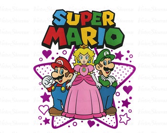 Retro Friends PNG, Friendship Png, Family Vacation Png, Magical Kingdom Png, Princess Png, Super Mario Design Png, Sublimation Design
