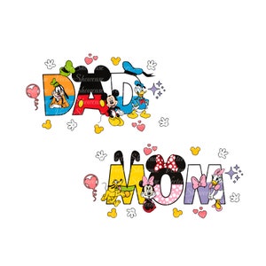 ママの漫画の車の映画 PNG、家族旅行 PNG、レトロなママ PNG、ママのシャツ PNG、かわいいマウスの家族のお父さんとお母さん PNG、デジタルダウンロード
