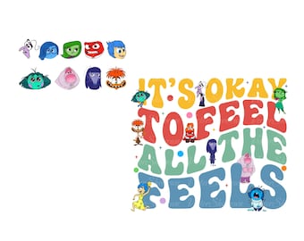 Inside Out It's Okay To Feel All The Feels Shirt, Inside Out 2 PNG, Inside Out 2 Anger, Inclusion Shirt, Poster, Instant Download