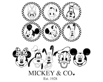 Mickey and Friends Svg, Mickey Co Svg, Disney Family Png, Instant Download, Printable Design, Svg, For Cricut Cutting File, Vinyl Cut File